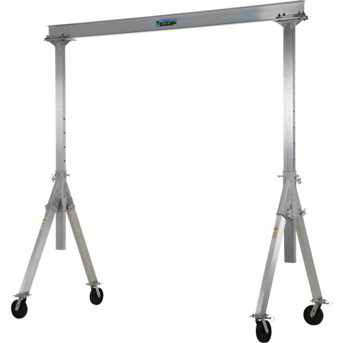 Adjustable Aluminum Gantry Crane, 8' L, 2000 lbs. (1 tons) Capacity Cam Industrial