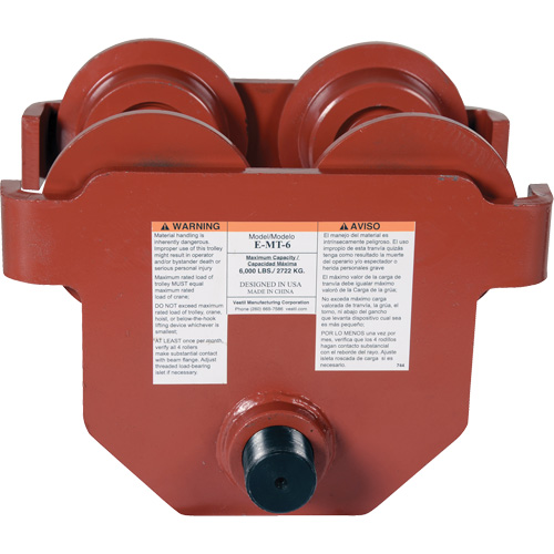 Low Profile Manual Trolley, 6000 lbs. (3 tons) Cam Industrial