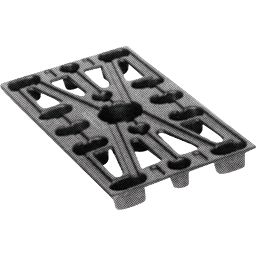 Plastic Pallets, 4-Way Entry, 24" L x 12" W x 1-1/2" H Cam Industrial