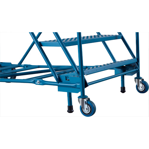 Escabeau roulant certifi&eacute; CSA avec marche verrouillable, 8 marches, Largeur de la marche 30", Hauteur de la plateforme 72", Acier Cam Industrial