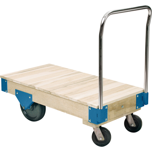 Platform Trucks - All Wood Deck Platform Trucks, 48" L x 30" W, 3000 lbs. Capacity, Nylon Casters Cam Industrial