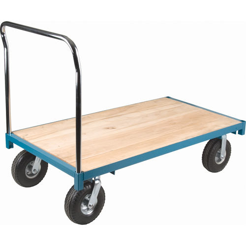Heavy-Duty Platform Truck, 48" L x 24" W, 1200 lbs. Capacity, Pneumatic Casters Cam Industrial