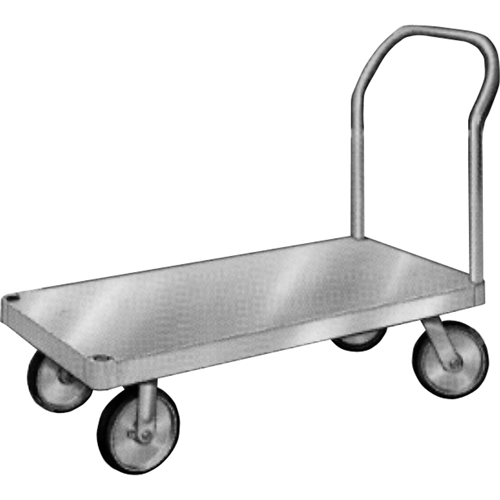 Diable en aluminium, 24" la x 36" lo, 2000 lb cap, Roues Caoutchouc Cam Industrial