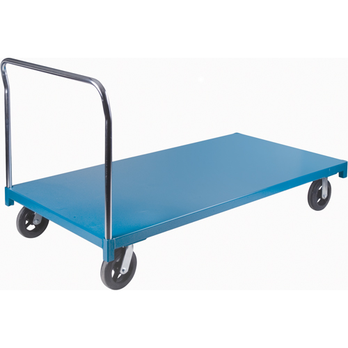 Chariot &agrave; plateforme robuste, 72" lo x 36" la x Capacit&eacute; 2000 lb, Roues en Caoutchouc Cam Industrial