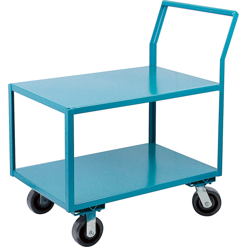 Heavy-Duty Low Profile Shop Carts, 2 Tiers, 18" W x 30" D x 41" H, 2400 lbs. Cap. Cam Industrial