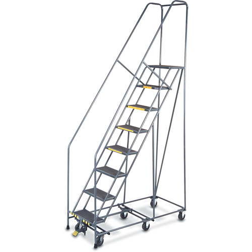 All Directional Ladders, 8 Steps, 16" Step Width, 80" Platform Height, Steel Cam Industrial