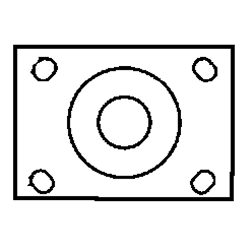 Roulette &agrave; freinage complet, Pivotant avec frein, 6" (152,4 mm), Caoutchouc, 450 lb (204 kg) Cam Industrial