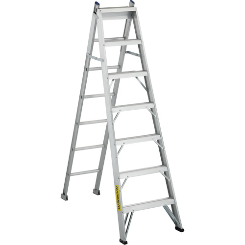 2700 Series Industrial Duty Multi-Way Ladders, 7', Aluminum, 250 lbs. Cap., ANSI 1, CSA 1 Cam Industrial