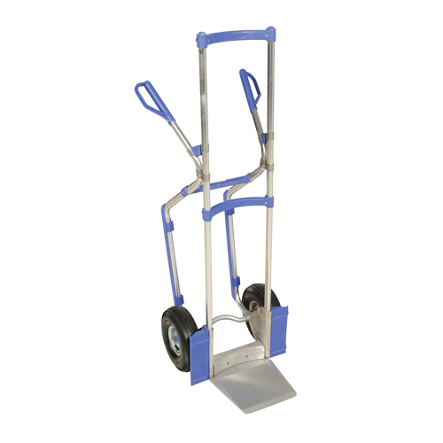 Diable ergonomique, Prise Combinaison, Aluminium, Hauteur de 52", Capacit&eacute; 350 lb Cam Industrial