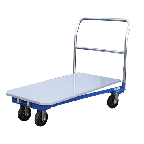 Platform Cart, 48" L x 24" W, 1500 lbs. Capacity, Mold-on Rubber Casters Cam Industrial