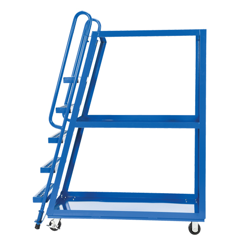 Stock Picking Cart, Steel, 21-7/8" W x 56-1/8" D, 3 Shelves, 1000 lbs. Capacity Cam Industrial
