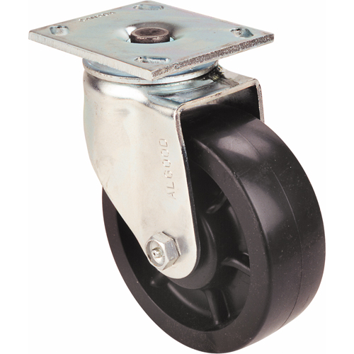 Roulettes robustes EMaxx &agrave; cheville, Fixe, 6" (152,4 mm), Fonte, 1200 lb (544,3 kg) Cam Industrial