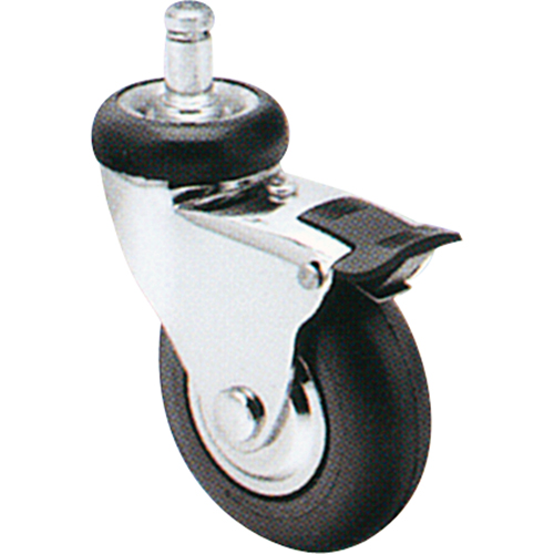 Comfort Roll Caster, Swivel with Brake, 3" (76 mm) Dia., 175 lbs. (79 kg.) Capacity Cam Industrial