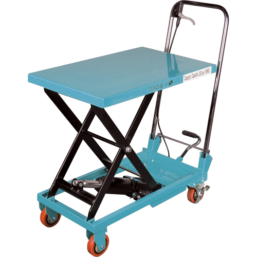 Table &eacute;l&eacute;vatrice robuste &agrave; ciseaux hydraulique, 27-1/2" lo x 17-3/4" la, Acier, Capacit&eacute; 330 lb Cam Industrial