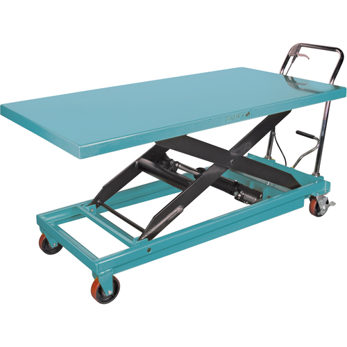 Heavy-Duty Hydraulic Scissor Lift Table, 63" L x 31-7/8" W, Steel, 1100 lbs. Capacity Cam Industrial