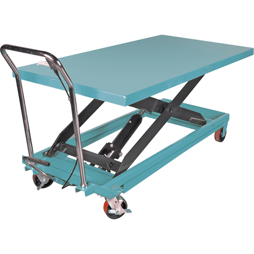 Heavy-Duty Hydraulic Scissor Lift Table, 63" L x 31-7/8" W, Steel, 1100 lbs. Capacity Cam Industrial