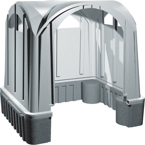 Outdoor Poly Shelters, 3 Walls, 7' L x 6' W x 7' H Cam Industrial