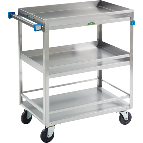 Chariots avec barres de retenue, 3 Tiers, 19" la x 34-3/4" h x 31" p, Capacit&eacute; 500 lb Cam Industrial