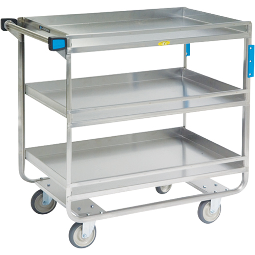 Chariots avec barres de retenue, 3 Tiers, 23" la x 37-1/4" h x 38-5/8" p, Capacit&eacute; 700 lb Cam Industrial