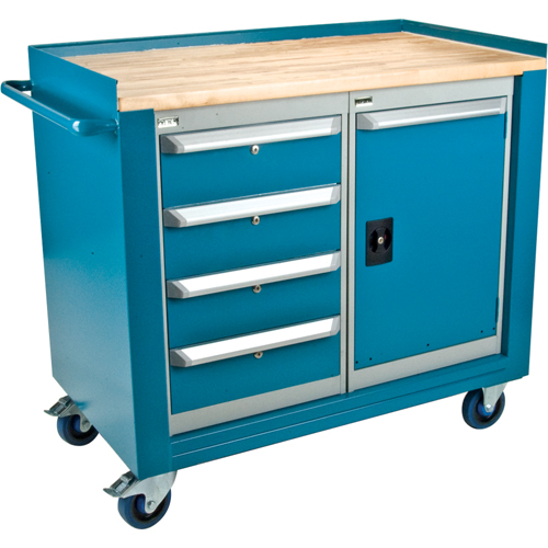 Industrial Duty Mobile Service Workbenches, Wood Surface Cam Industrial