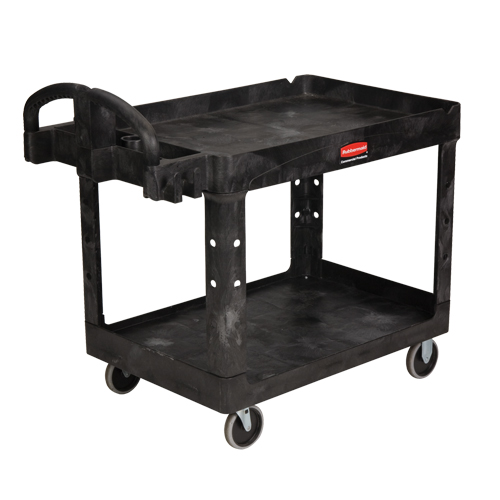 Heavy Duty Utility Cart - 4520-88, 2 Tiers, 25-1/4" x 39" x 44", 500 lbs. Capacity Cam Industrial