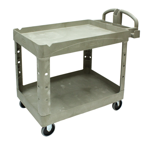 Heavy Duty Utility Cart - 4520-88, 2 Tiers, 25-1/4" x 39" x 44", 500 lbs. Capacity Cam Industrial
