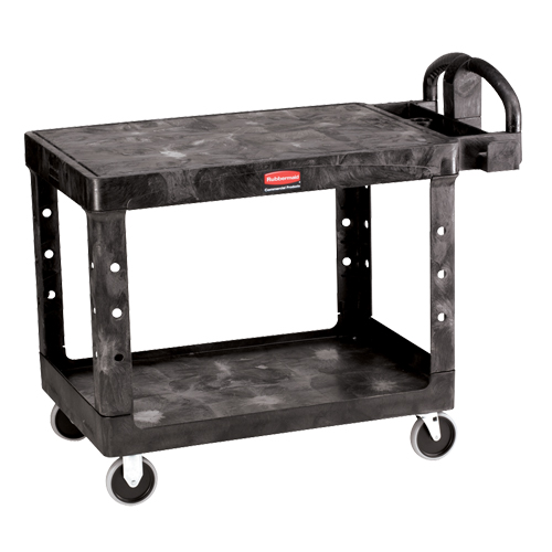 Flat Shelf Heavy Duty Utility Cart - 4525-00, 2 Tiers, 25-7/8" x 33-3/10" x 43-9/10", 500 lbs. Capacity Cam Industrial