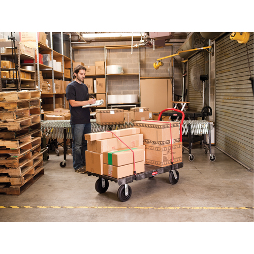 Heavy-Duty Platform Truck, 36" L x 24" W, 2000 lbs. Cap., Polyolefin Wheels Cam Industrial