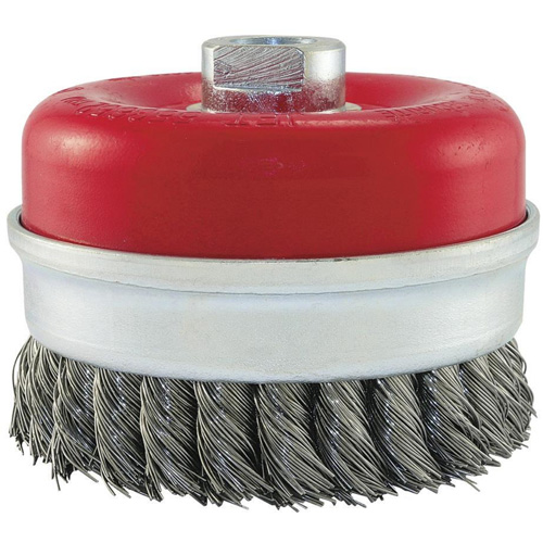 Knot Banded Cup Brush, 5" Dia. x 5/8"-11 Arbor Cam Industrial