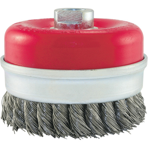 Knot Banded Cup Brush, 4" Dia. x 5/8"-11 Arbor Cam Industrial