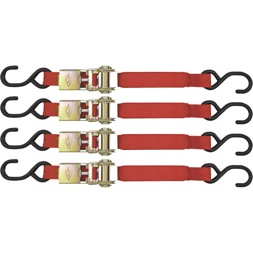 ITD-1154R Ratchet Tie Down Set, S-Hook, 1" W x 15' L, 1500 lbs. (680 kg) Working Load Limit Cam Industrial