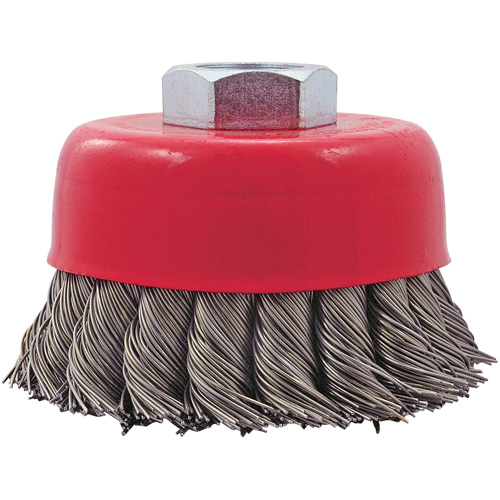CK3201T Knotted Twist Wire Cup Brush, 3" Dia. x 5/8"-11 Arbor Cam Industrial
