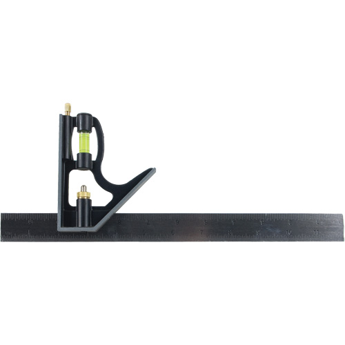 Combination Square, 12" L, Stainless Steel, Plain Cam Industrial