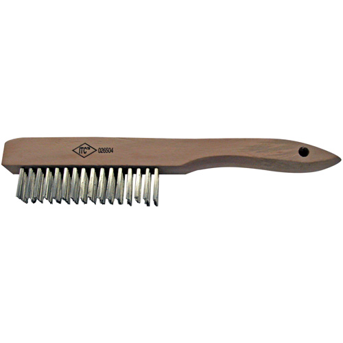 Scratch Brush, Stainless Steel, 4 x 16 Wire Rows Cam Industrial