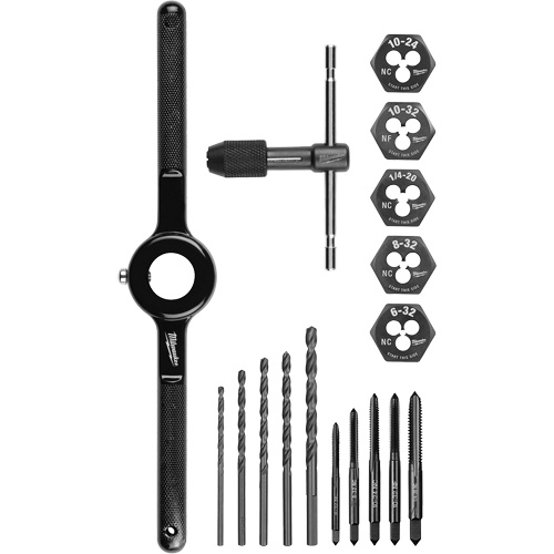 Jeu de tarauds et fili&egrave;res, 17 Morceaux Cam Industrial
