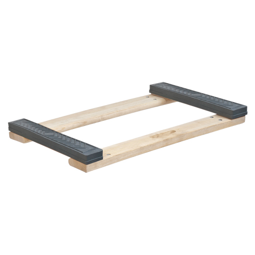 Rubber Ends Hardwood Dolly Frame, Wood Frame, 18" W x 24" D x 2.5" H, 900 lbs. Capacity Cam Industrial