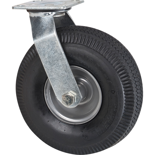 Roulettes de rechange pour chariots &agrave; plateforme robustes, Pivotant, 10" (254 mm), Pneumatique, 400 lb (181 kg) Cam Industrial