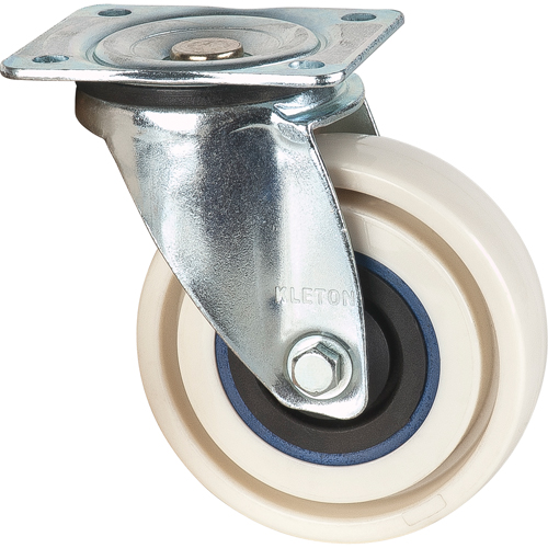 Roulettes sandwich, Pivotant, 5" (127 mm), Nylon, 440 lb (199,58 kg) Cam Industrial