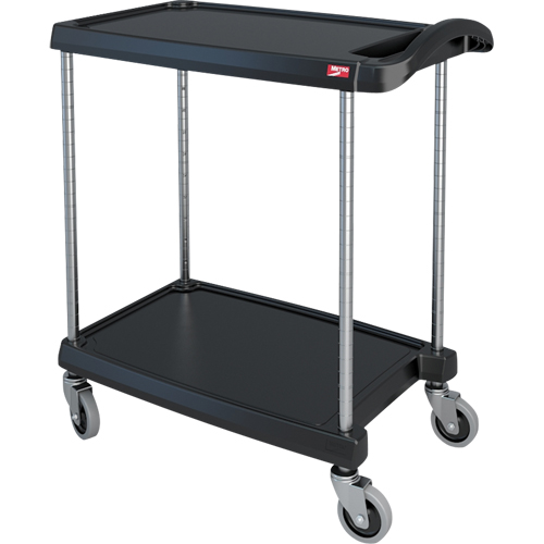 myCart Utility Cart, 2 Tiers, 16" x 35-1/2" x 27", 300 lbs. Capacity Cam Industrial