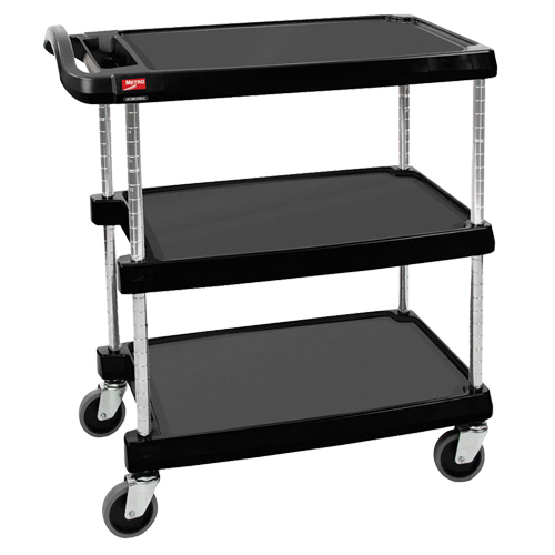 myCart Utility Cart, 3 Tiers, 16" x 35-1/2" x 27", 400 lbs. Capacity Cam Industrial