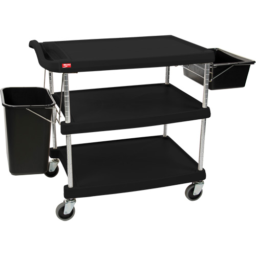 myCart Utility Cart, 3 Tiers, 20" x 35-1/2" x 30", 400 lbs. Capacity Cam Industrial