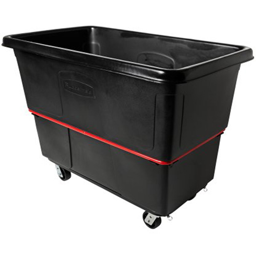 Heavy-Duty Utility Truck, Black Recycled Plastic, 59"/34-5/8" L x 34"/59-1/64" W x 42-1/16"/42-7/8" H, 27 cu. ft. Volume, 1200 lbs. Capacity Cam Industrial