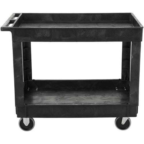 Flat Handle Utility Cart, 2 Tiers, 40" x 32-1/4" x 24", 500 lbs. Capacity Cam Industrial