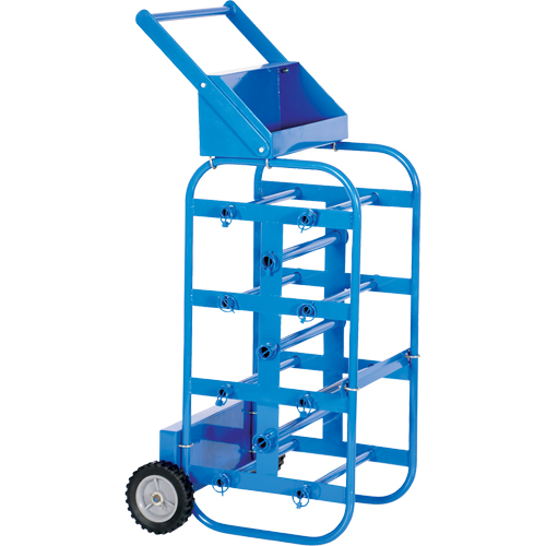 Chariot portatif pour mat&eacute;riaux bobin&eacute;s, Acier, 11 Montants, 19-1/2" la x 43-1/4" h x 17-1/2" p, Capacit&eacute; de 150 lb Cam Industrial