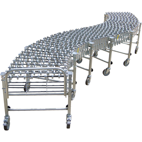 Convoyeurs extensibles/flexibles, 18" la x 8' 11" lo, Capacit&eacute; de 226 lb par pi lin. Cam Industrial