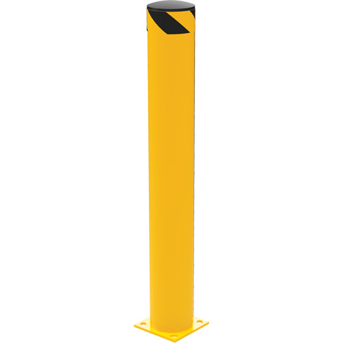 Butoir de s&eacute;curit&eacute;, Acier, 48" h x 6,5" la, Jaune Cam Industrial