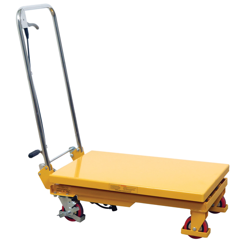 Hydraulic Scissor Lift Table, 17.75" L x 27.5" W/27-1/2" L x 17-3/4" W, Steel, 330 lbs. Capacity Cam Industrial
