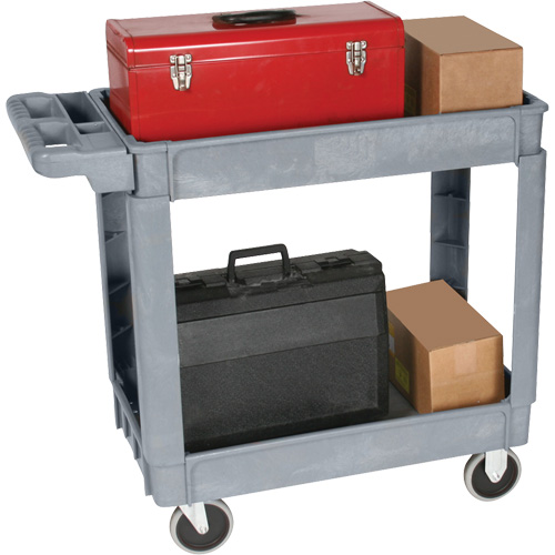 Chariot utilitaire de luxe, 2 tiers, 25" x 35-1/2" x 43,5"/43-1/2", Capacit&eacute; 550 lb Cam Industrial