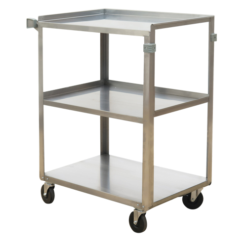 Shelf Carts, 3 Tiers, 15-1/2" W x 32-1/8" H x 24" D, 300 lbs. Capacity Cam Industrial