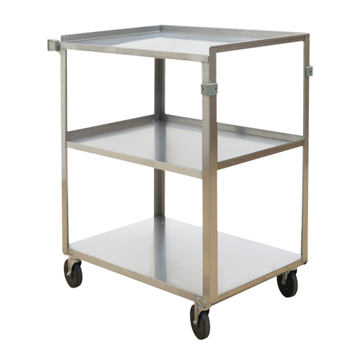 Shelf Carts, 3 Tiers, 18" W x 32" H x 27-3/8" D, 500 lbs. Capacity Cam Industrial